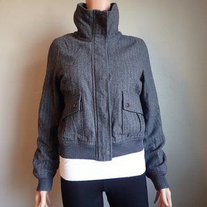 CONVERSE One Star Wool Tweed Jacket Gray Pinstripe